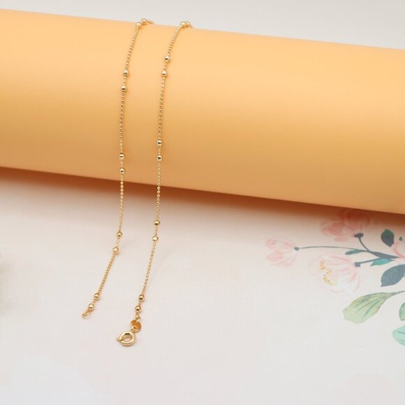 "Rose Gold Beaded Necklace for Women, Elegant Look, XPNL0179 - Picture 10 of 12
